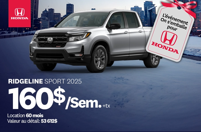 Bannière de Promotion Ridgeline Sport 2025